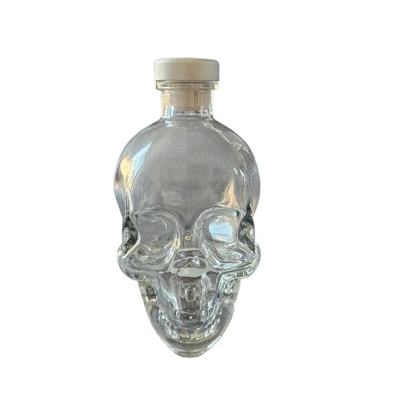 Crystal head vodka clear skull empty bottle & Cork Top - Picture 5 of 6